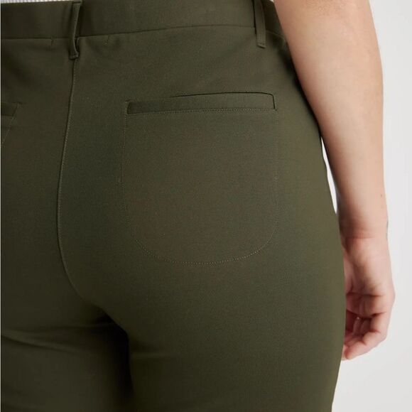 Quince Ultra-Stretch Ponte Straight Leg 4-Pocket Pants size XL green nwt - Picture 5 of 9